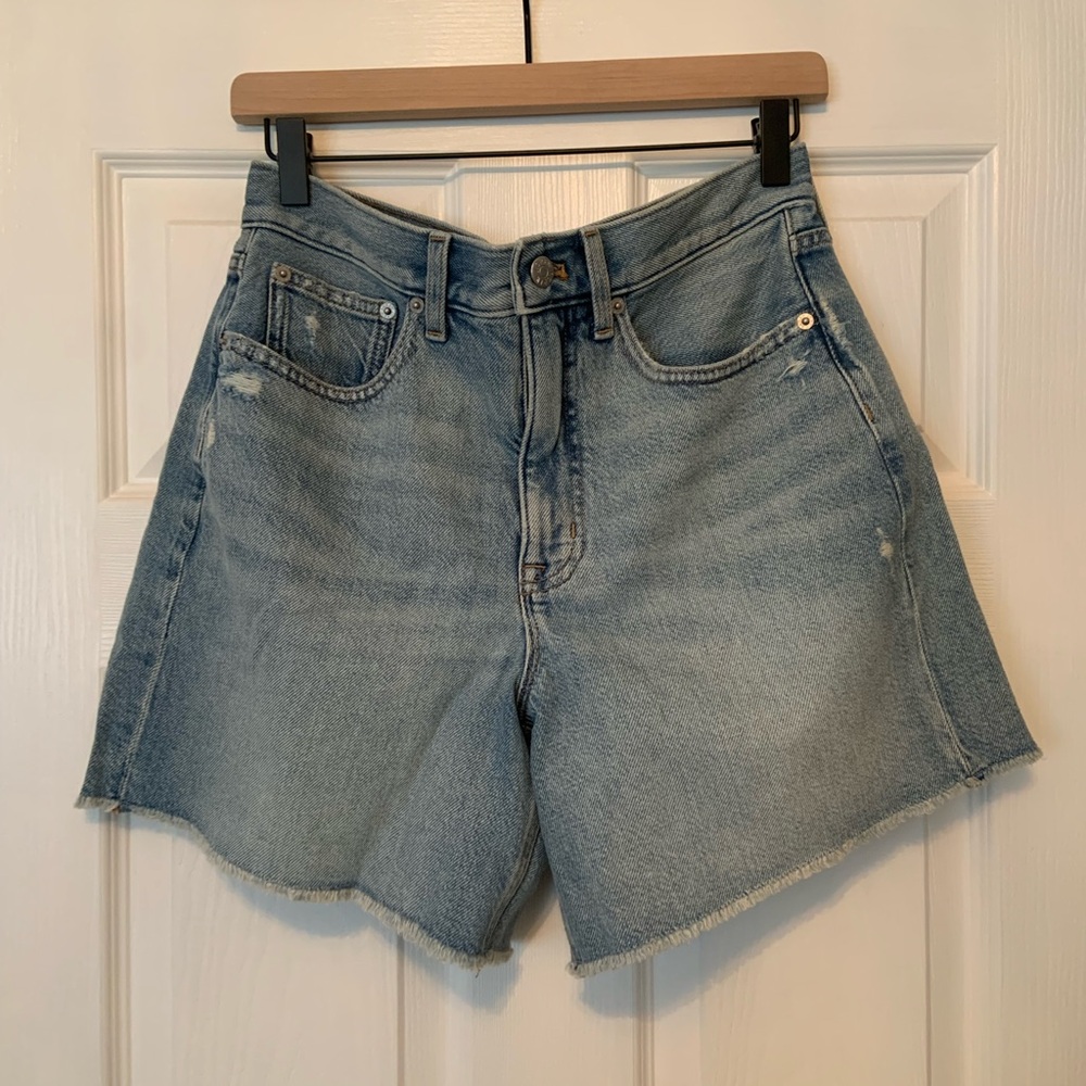 J. Crew BRAND NEW WITH TAGS! Light Blue High-Rise Denim Shorts with Raw Hem